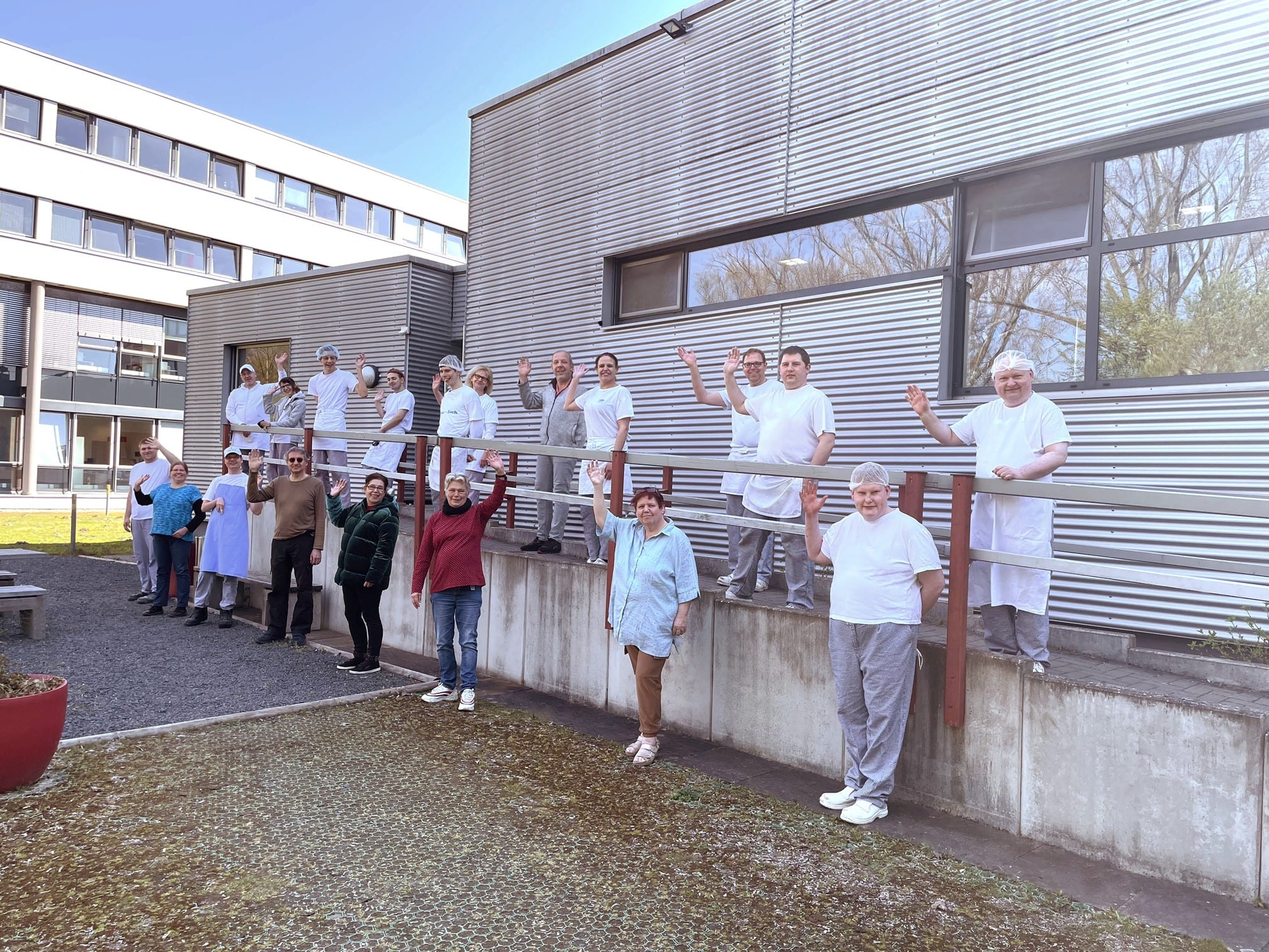 Das Team der Bäckerei der Alexianer Werkstätten. Das Bäckerei-Team der Alexianer Werkstätten.